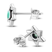 Turquoise Star of David Stud Earrings, e328